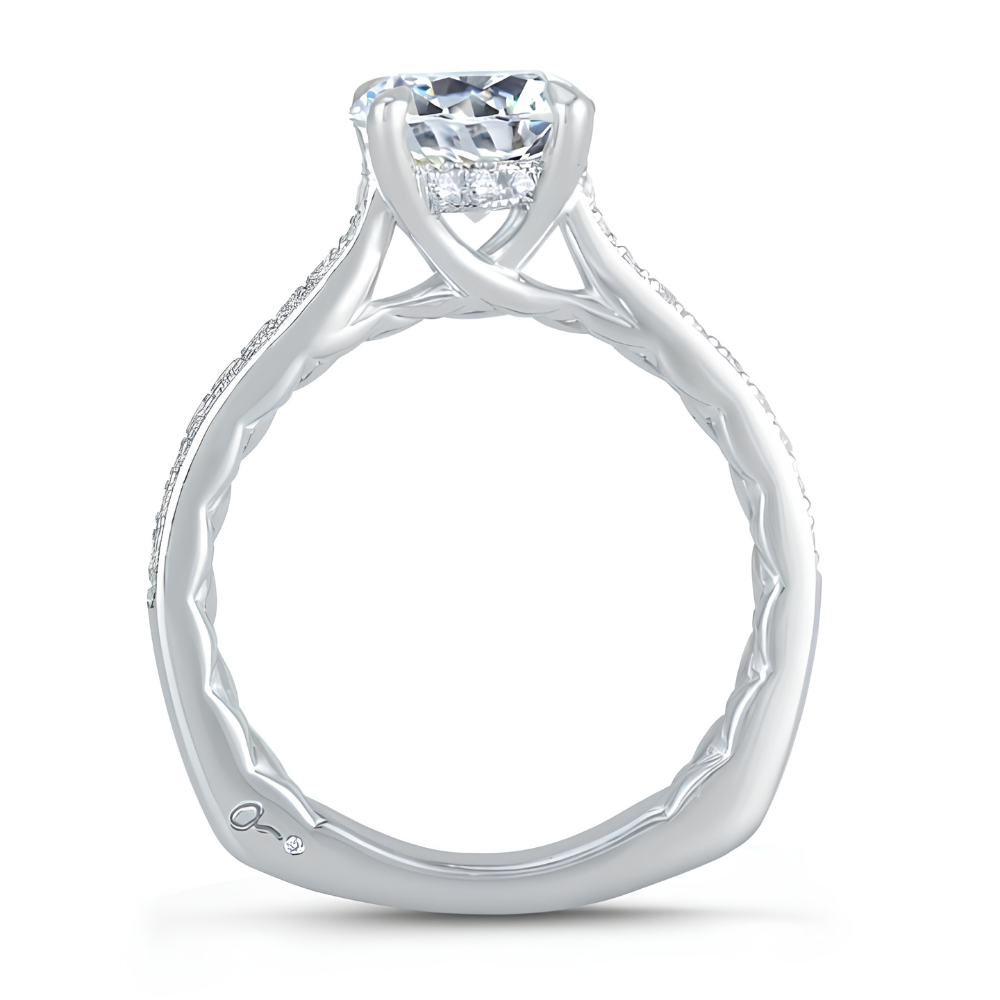 A.JAFFE Round Center Signature Engagement Ring