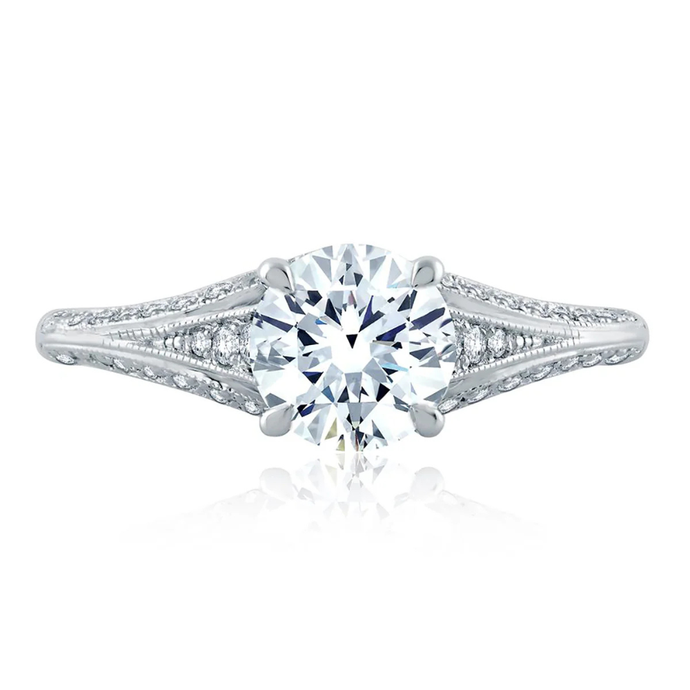 A.JAFFE Vintage-Styled Diamond Engagement Ring