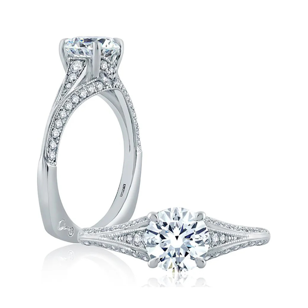 A.JAFFE Vintage-Styled Diamond Engagement Ring