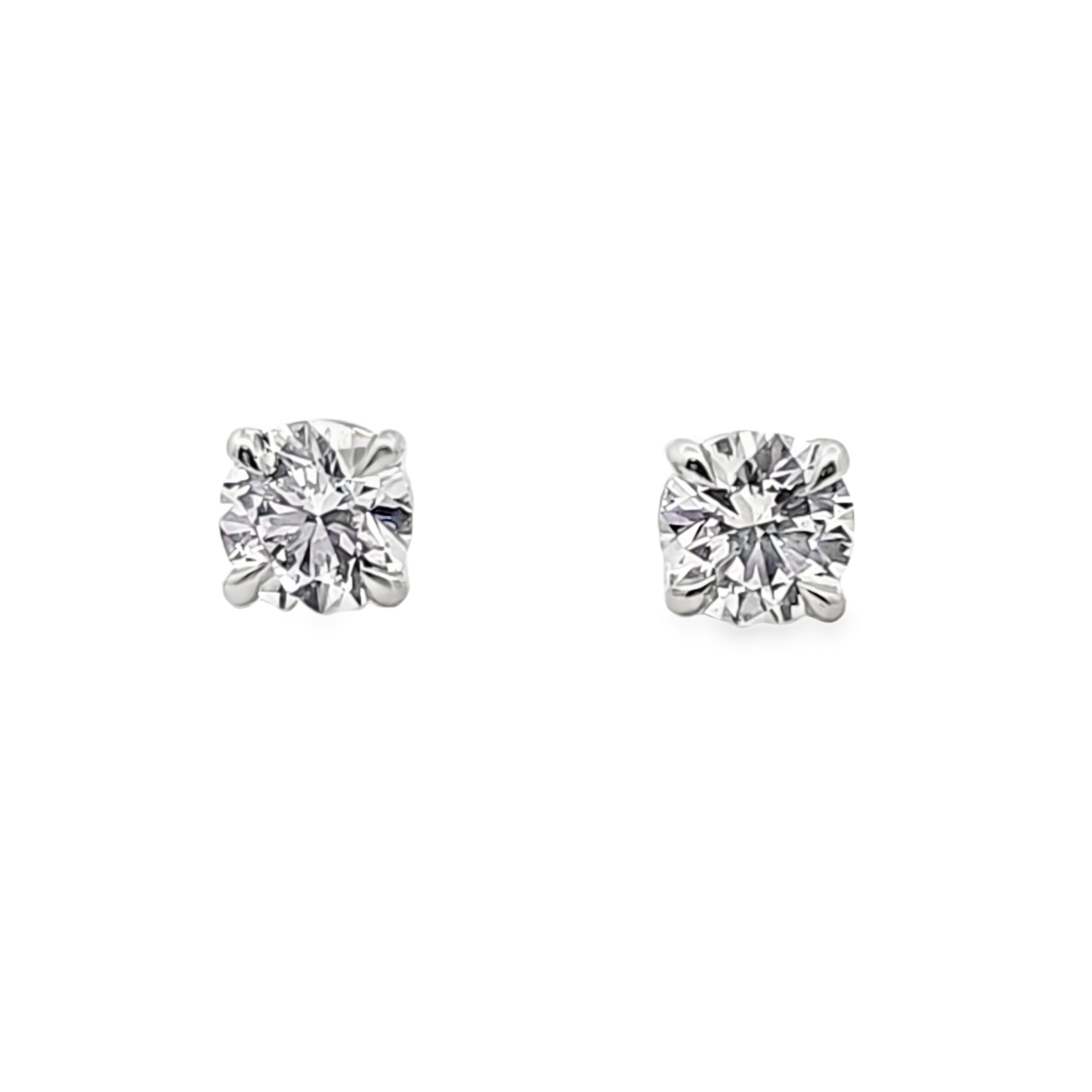 0.78 Carat Diamond Stud Earrings