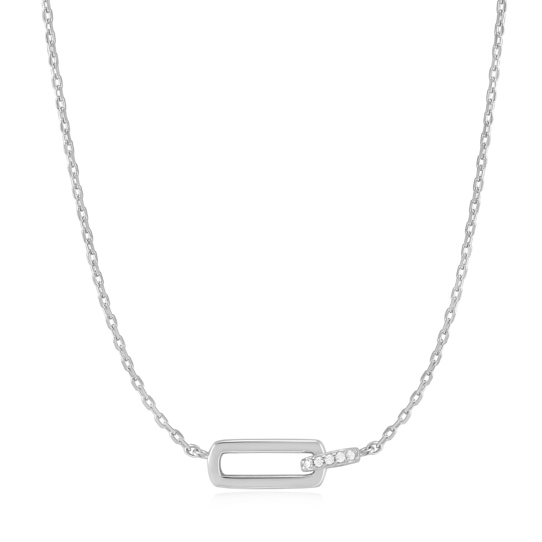 Ania Haie Glam Rock Interlock Cubic Zirconia Necklace