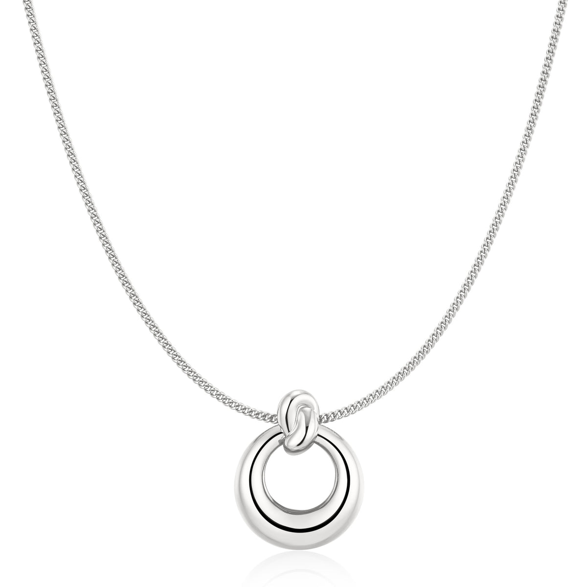Silver Open Circle Necklace