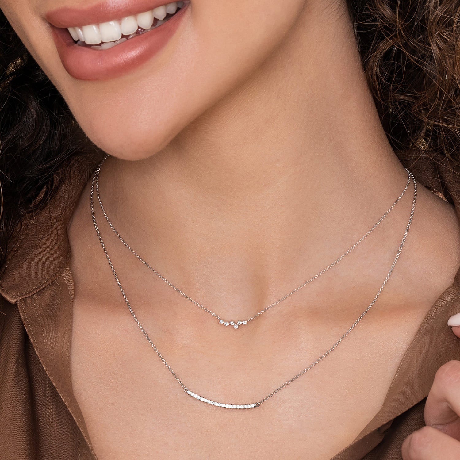 Gabriel & Co. Diamond Constellatoin Bar Necklace