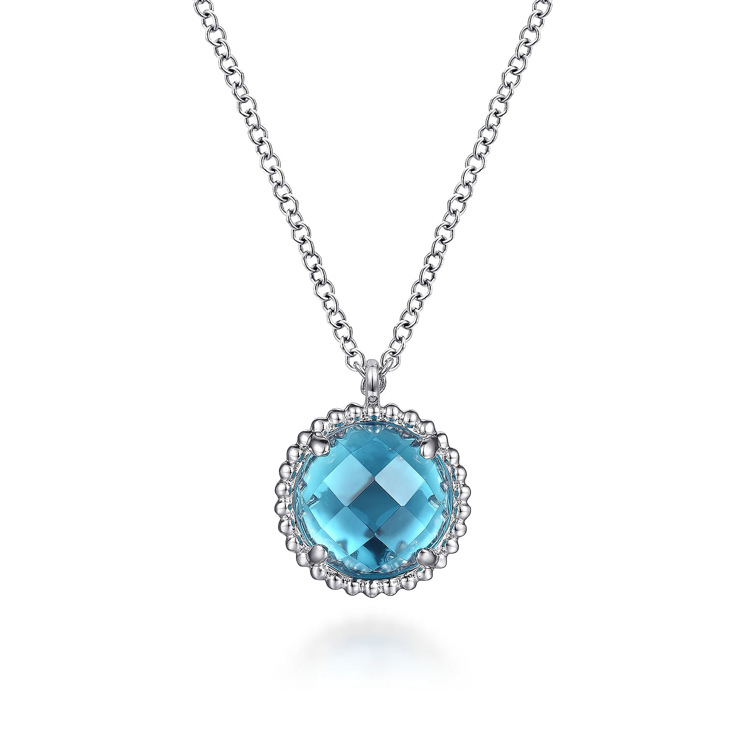 Gabriel & Co. Bujukan Swiss Blue Topaz Pendant