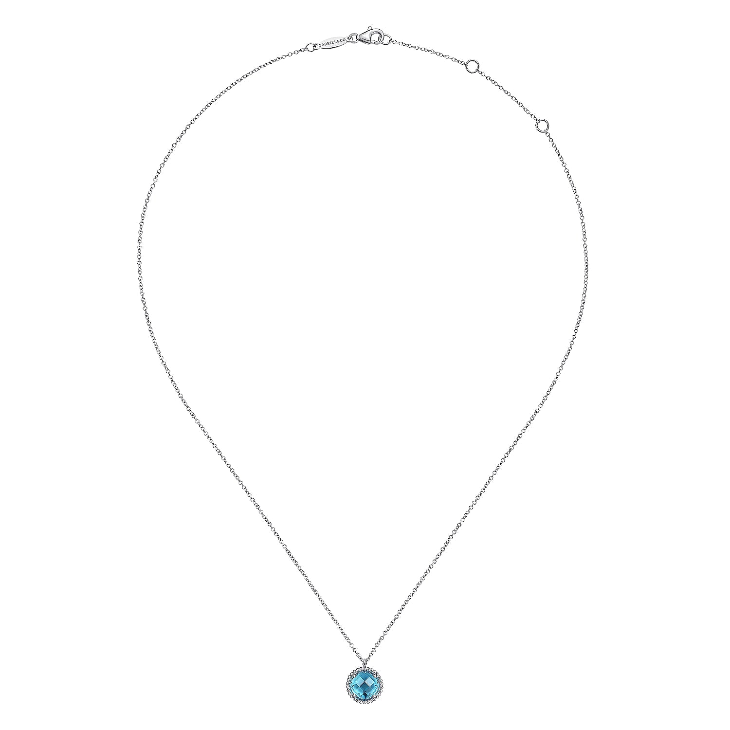 Gabriel & Co. Bujukan Swiss Blue Topaz Pendant