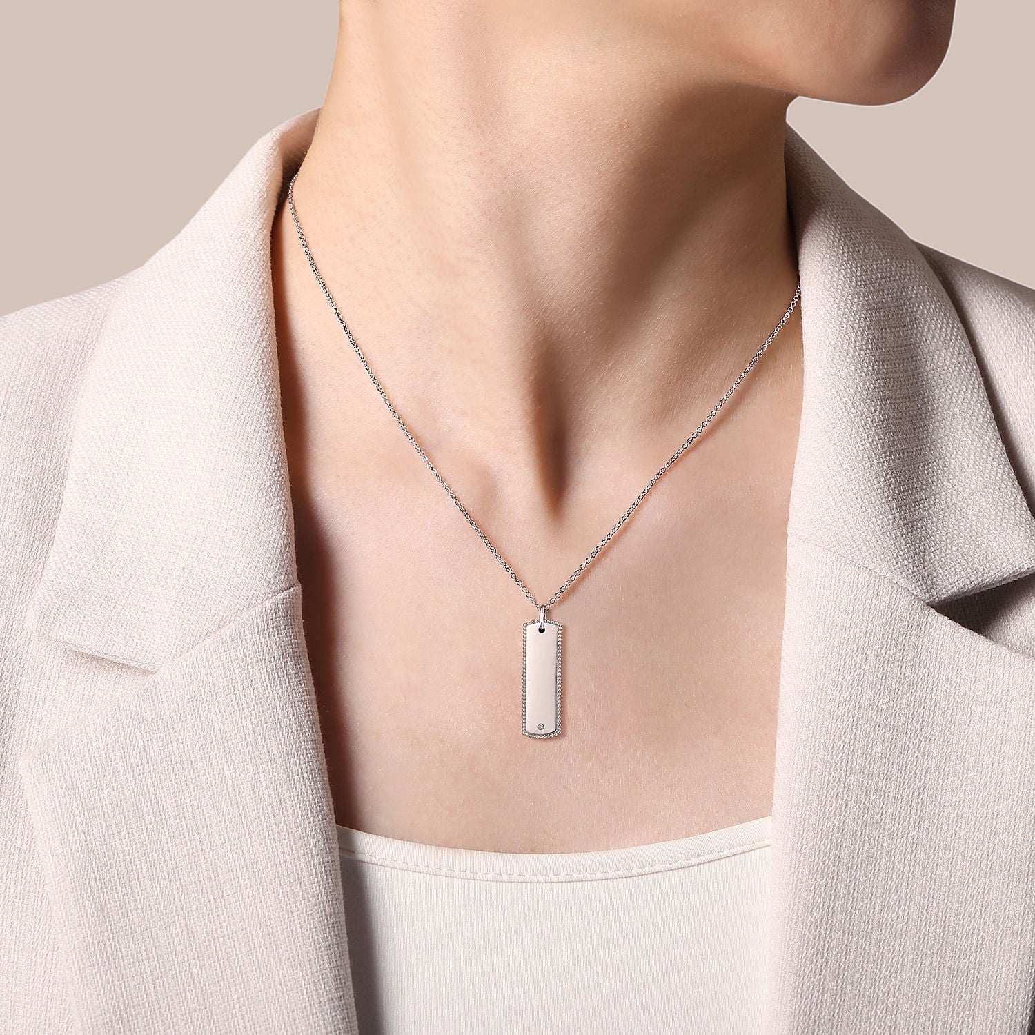 Gabriel & Co. Bujukan Diamond ID Necklace