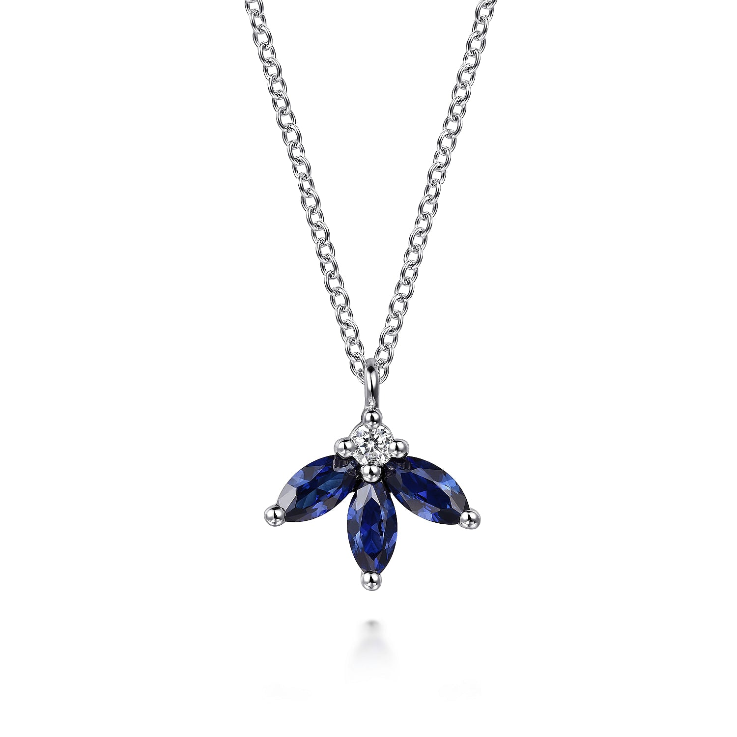 Gabriel & Co. Diamond and Sapphire Pendant