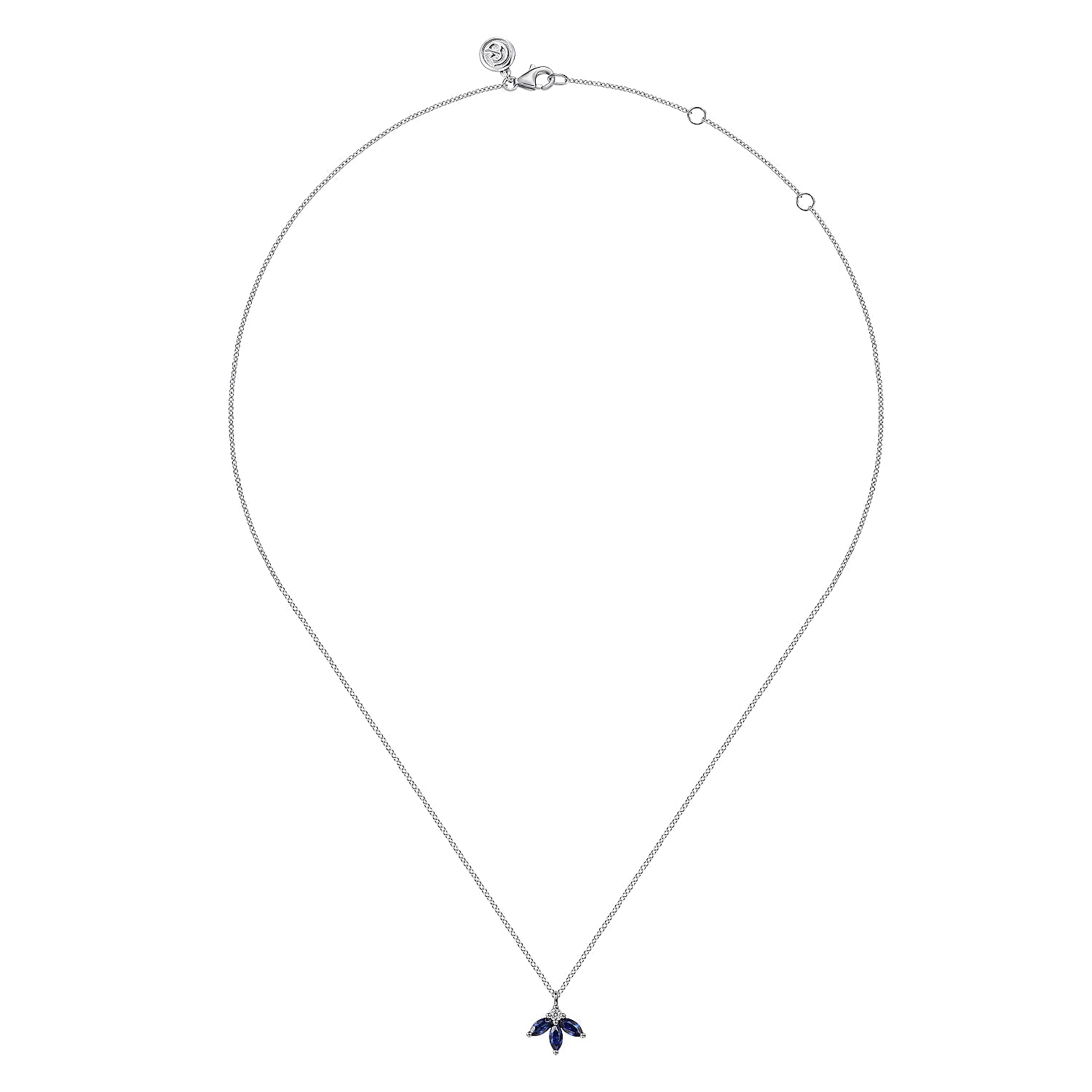 Gabriel & Co. Diamond and Sapphire Pendant