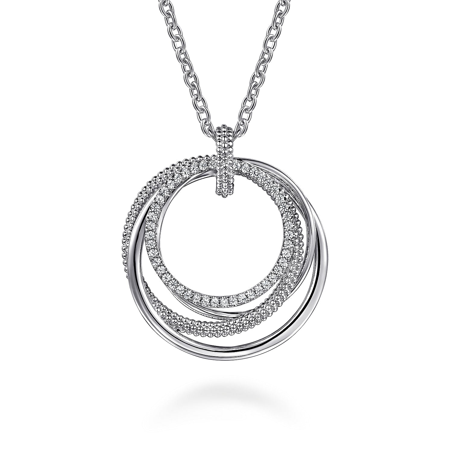 Gabriel & Co. Bujukan White Sapphire Pendant Drop Necklace