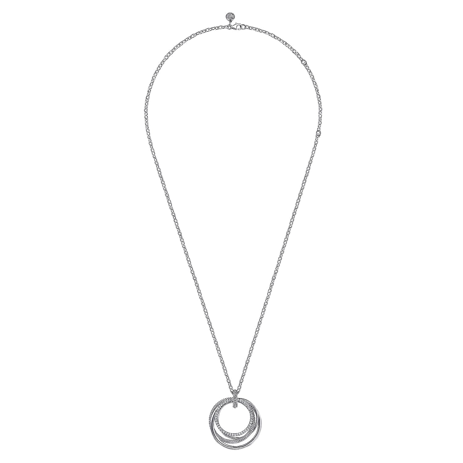 Gabriel & Co. Bujukan White Sapphire Pendant Drop Necklace