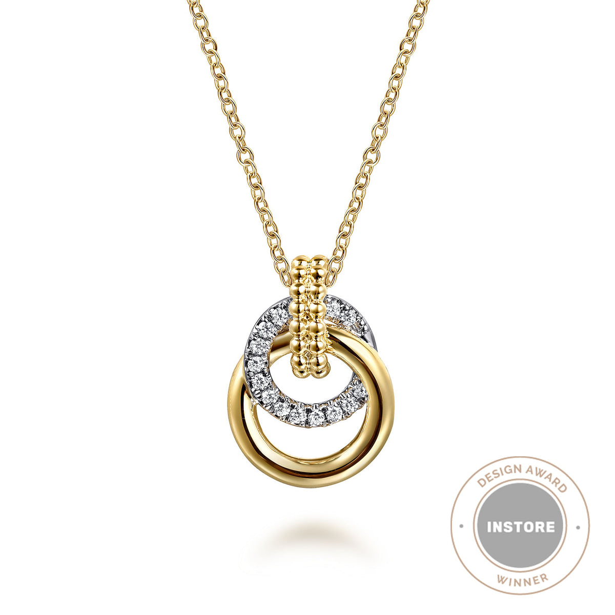 Gabriel & Co. Bujukan Diamond Double Ring Pendant