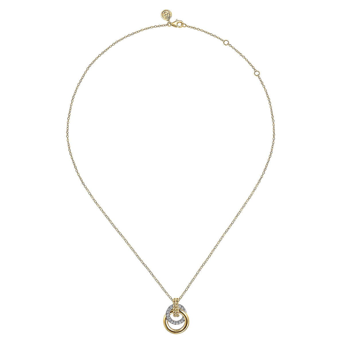 Gabriel & Co. Bujukan Diamond Double Ring Pendant