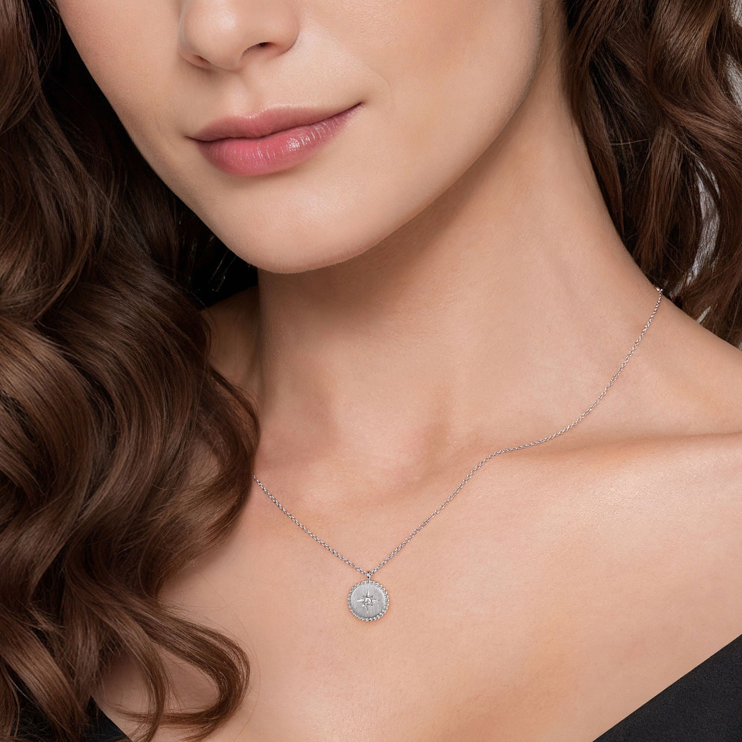 Gabriel & Co. Bujukan Diamond Starburst Medallion Pendant