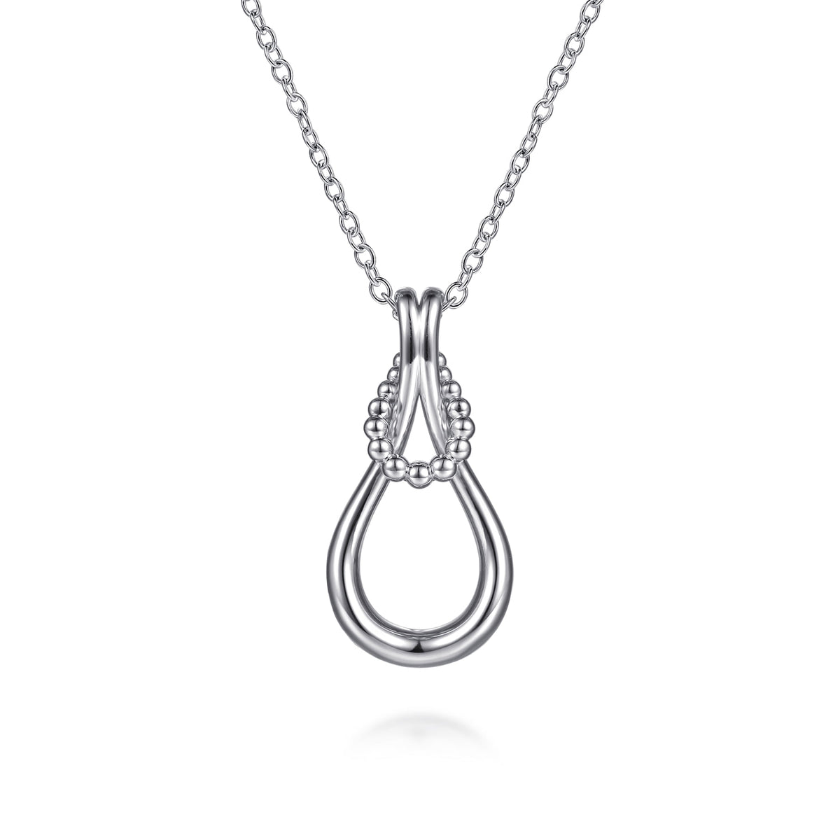 Gabriel & Co. Sterling Silver Bujukan Stirrup Pendant Necklace