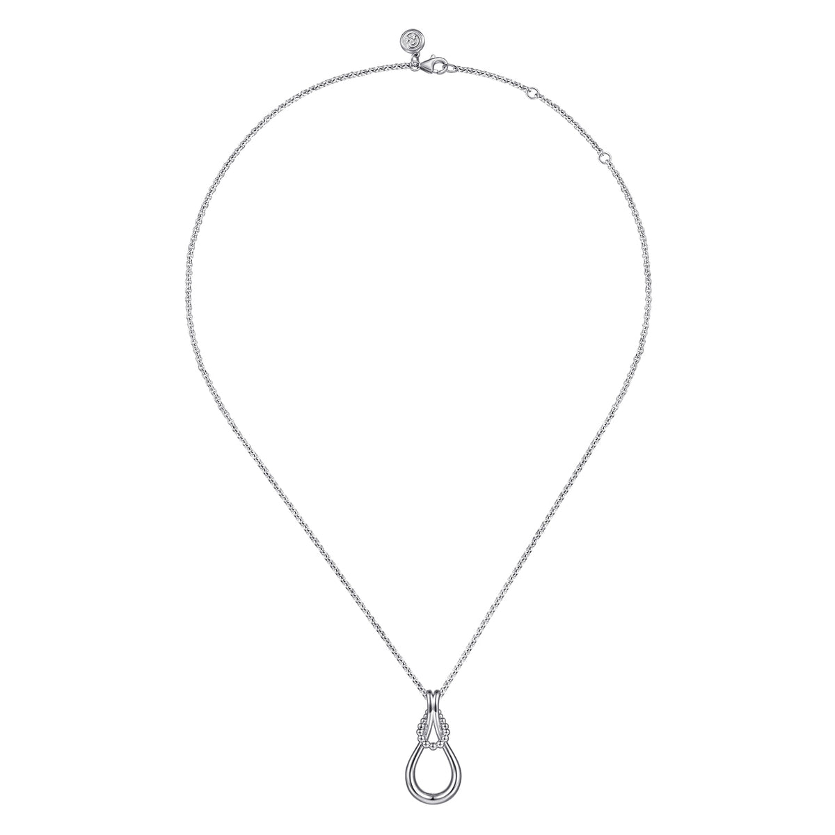 Gabriel & Co. Sterling Silver Bujukan Stirrup Pendant Necklace