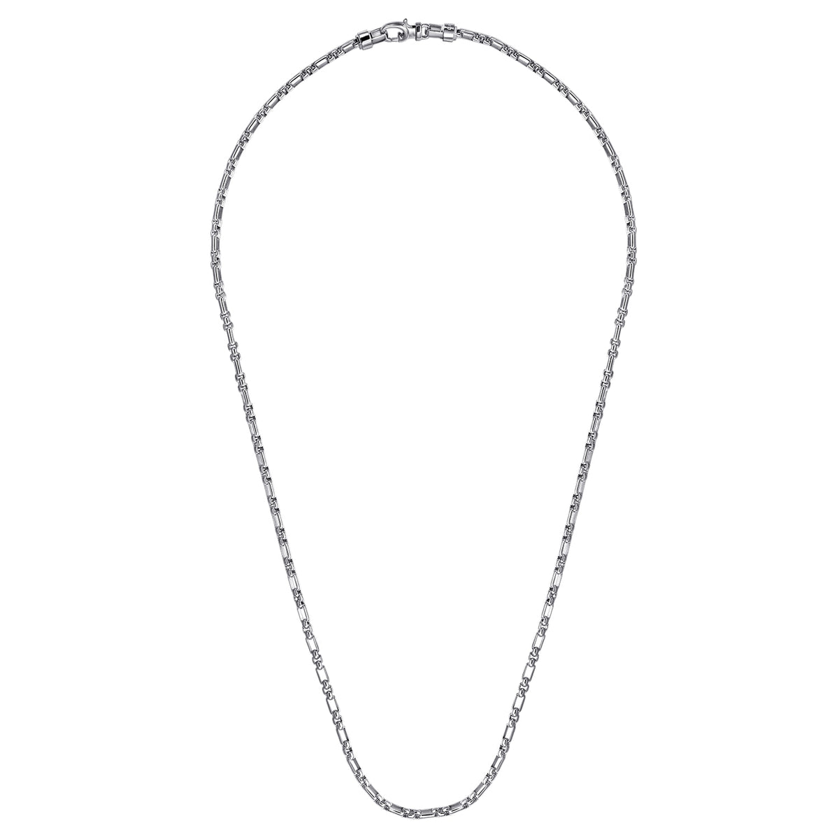 Gabriel & Co. 3mm Men's Solid Figaro Link Chain Necklace