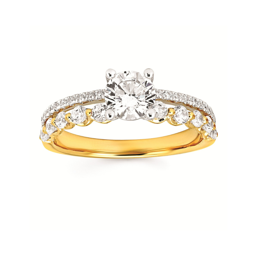 Split Band Diamond Engagement Ring Mounting