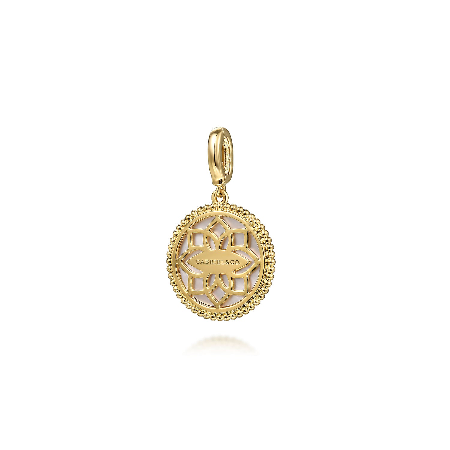 Gabriel & Co. Bujukan Diamond Starburst Mother of Pearl Medallion Pendant