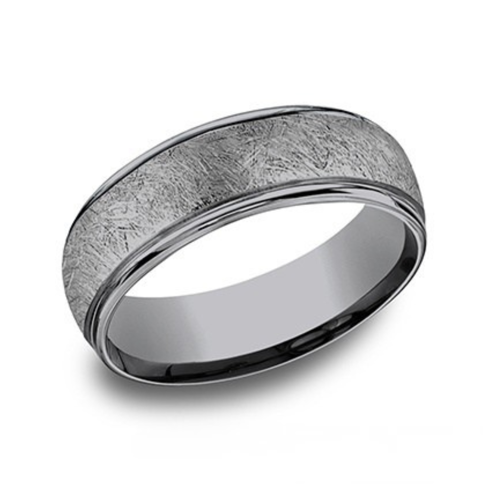 Tantalum Swirl Center Band