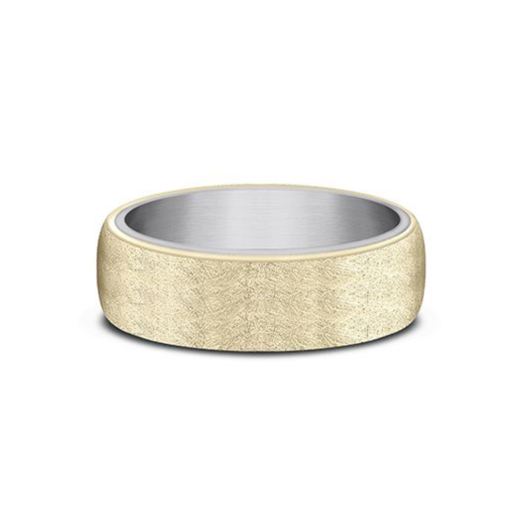 Benchmark "The Aurora" Swirl Finish Comfort Fit Wedding Band