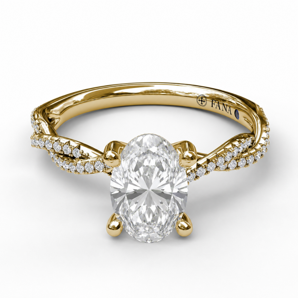 Fana Petite Diamond Twist Engagement Ring