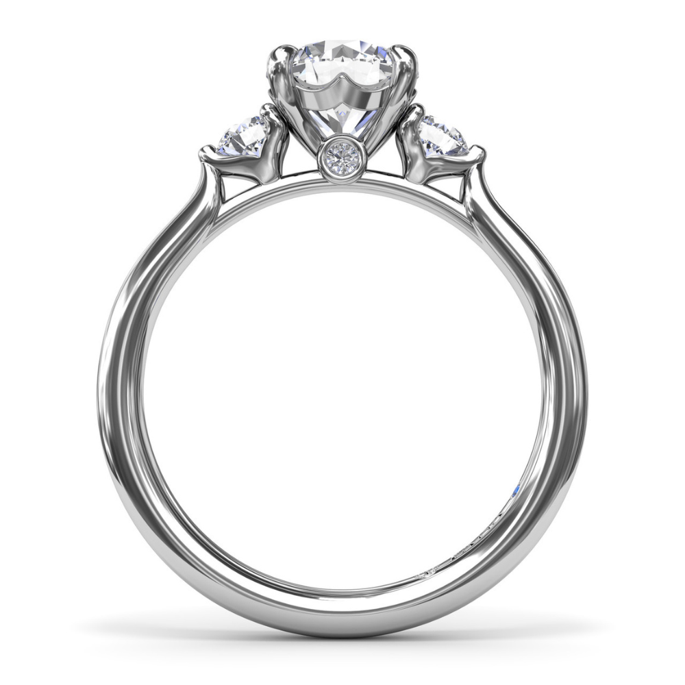 Fana Brilliant Cut Three Stone Engagement Ring