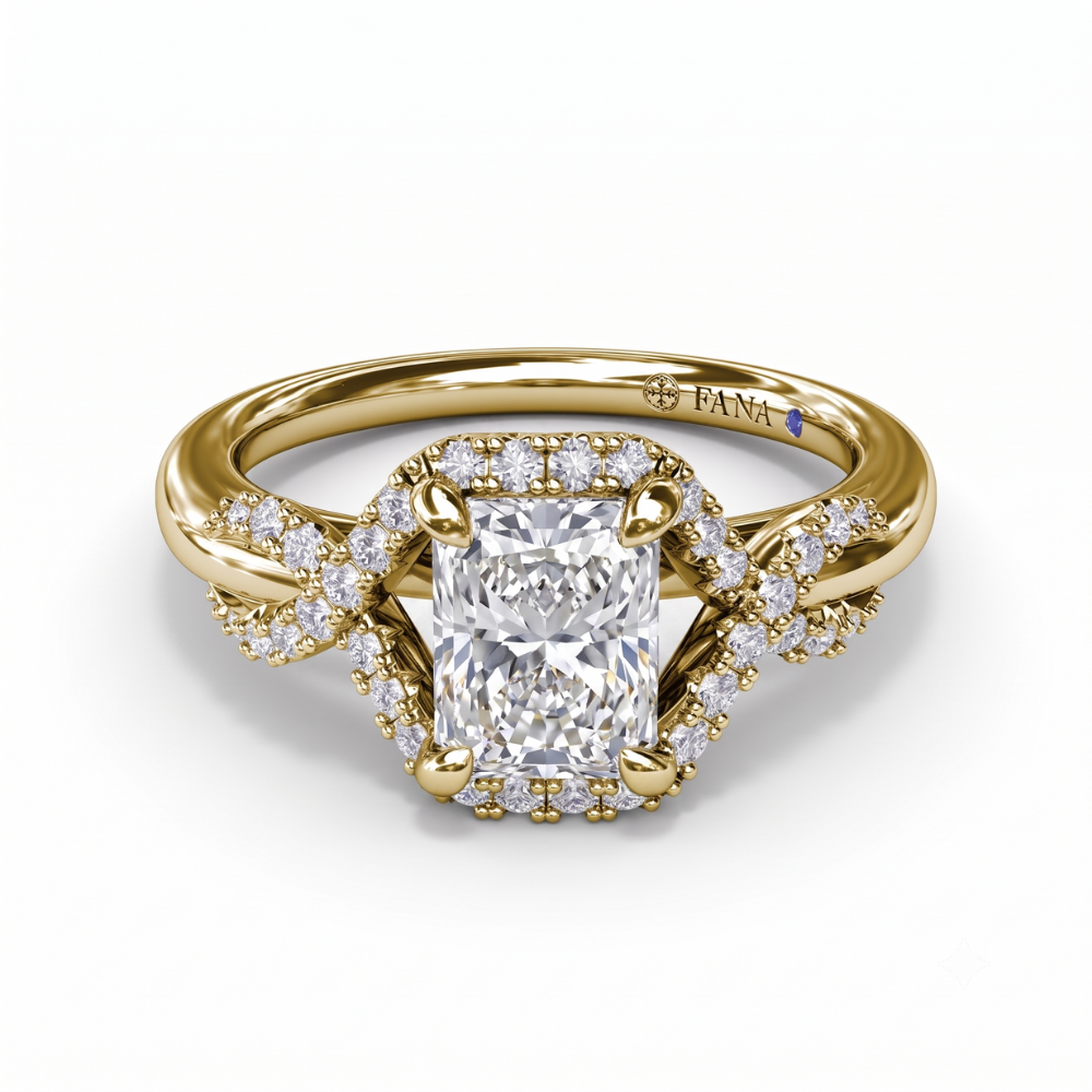 Fana Radiant Love Knot Diamond Engagement Ring