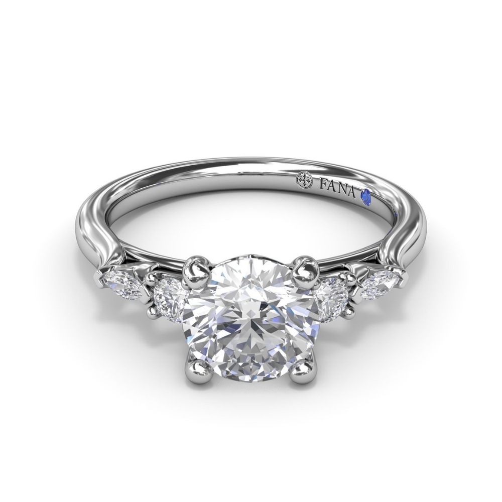 Fana Delicate Round Diamond Engagement Ring