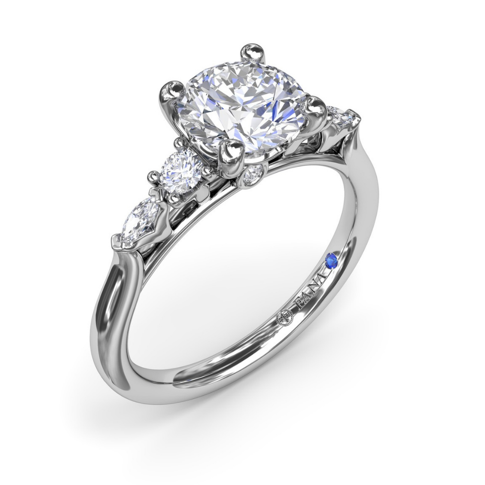Fana Delicate Round Diamond Engagement Ring