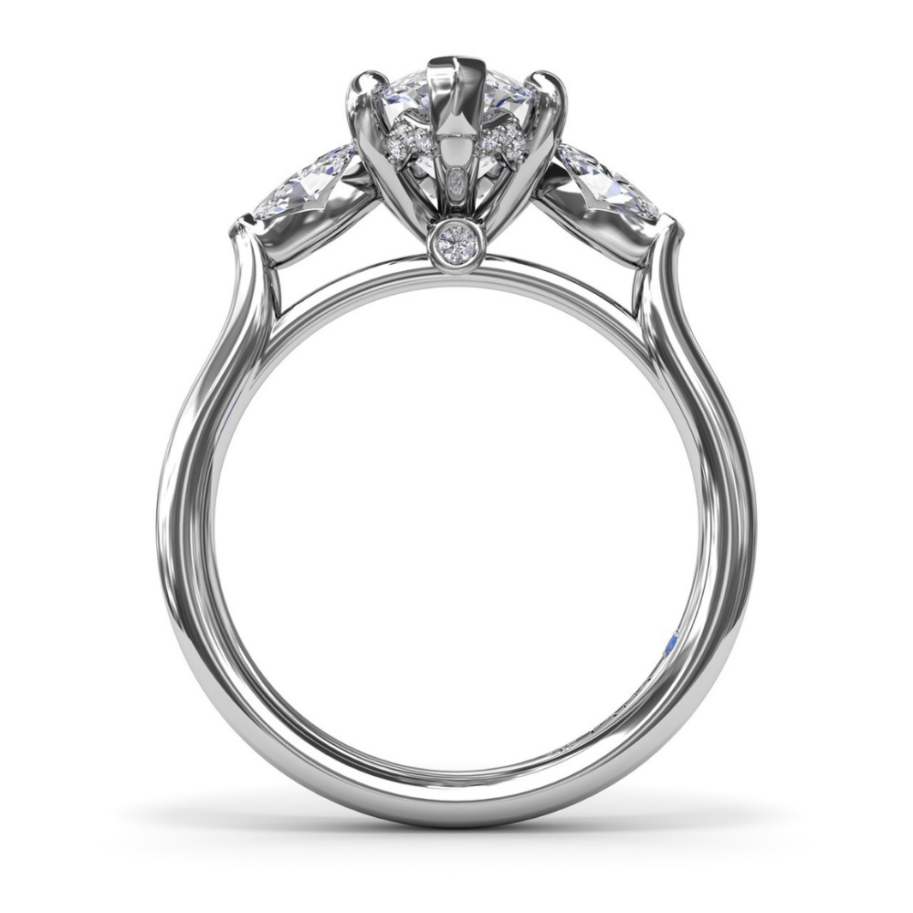 Fana Marquise Three-Stone Diamond Engagement Ring