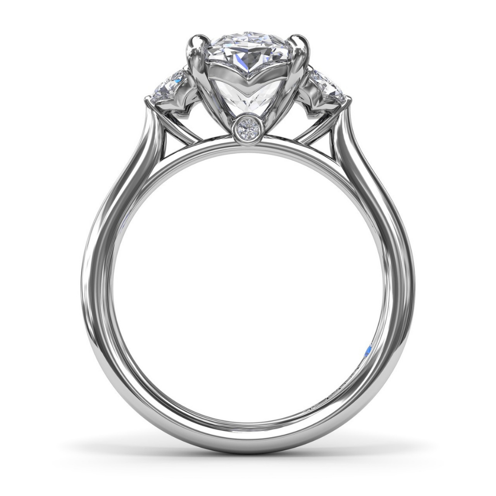 Fana Marquise and Round Side-Stone Engagement Ring