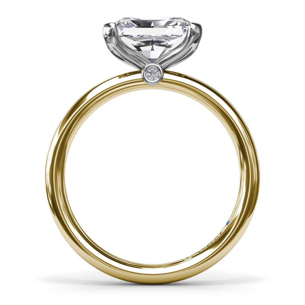Fana East West Half Bezel Diamond Engagement Ring