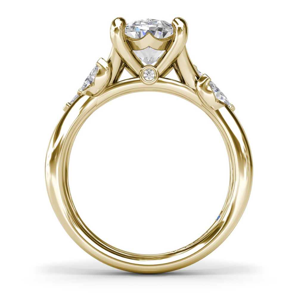 Fana Vine-Inspired Oval Diamond Engagement Ring