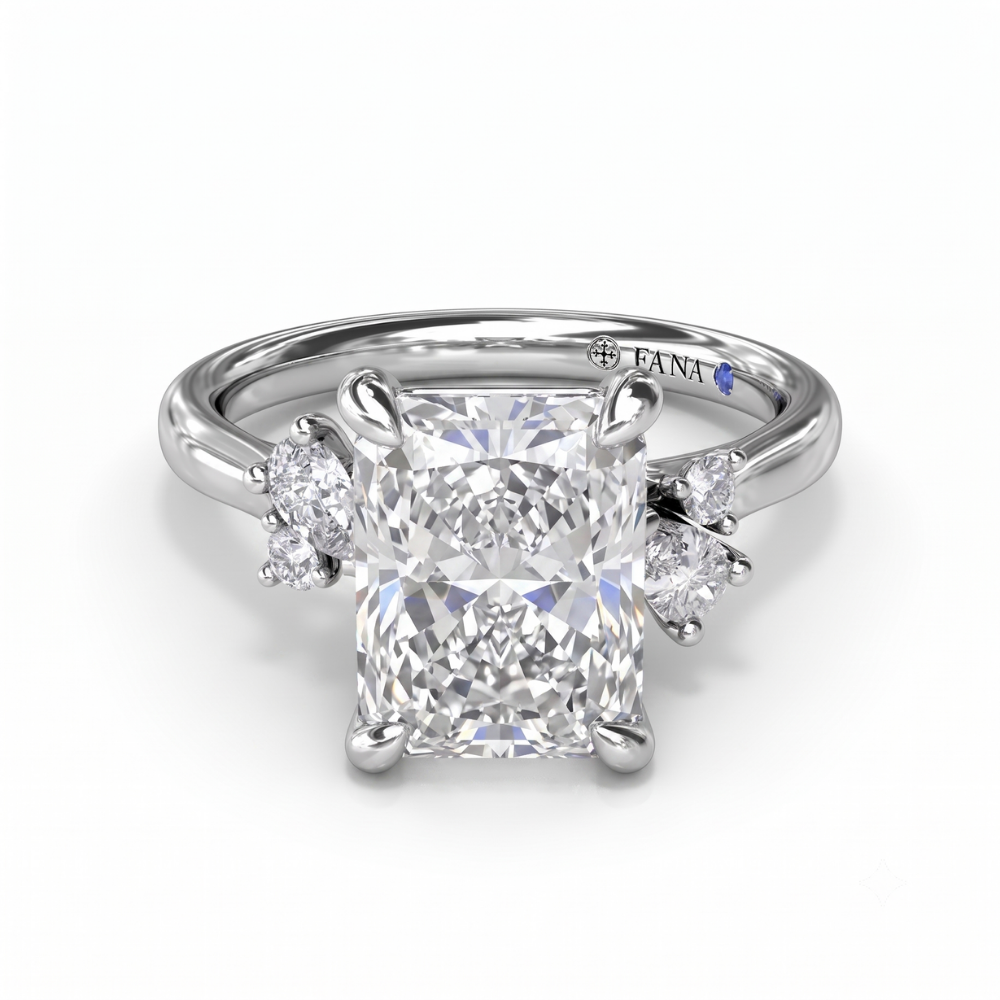 Fana Elegant Radiant Cut Diamond Engagement Ring