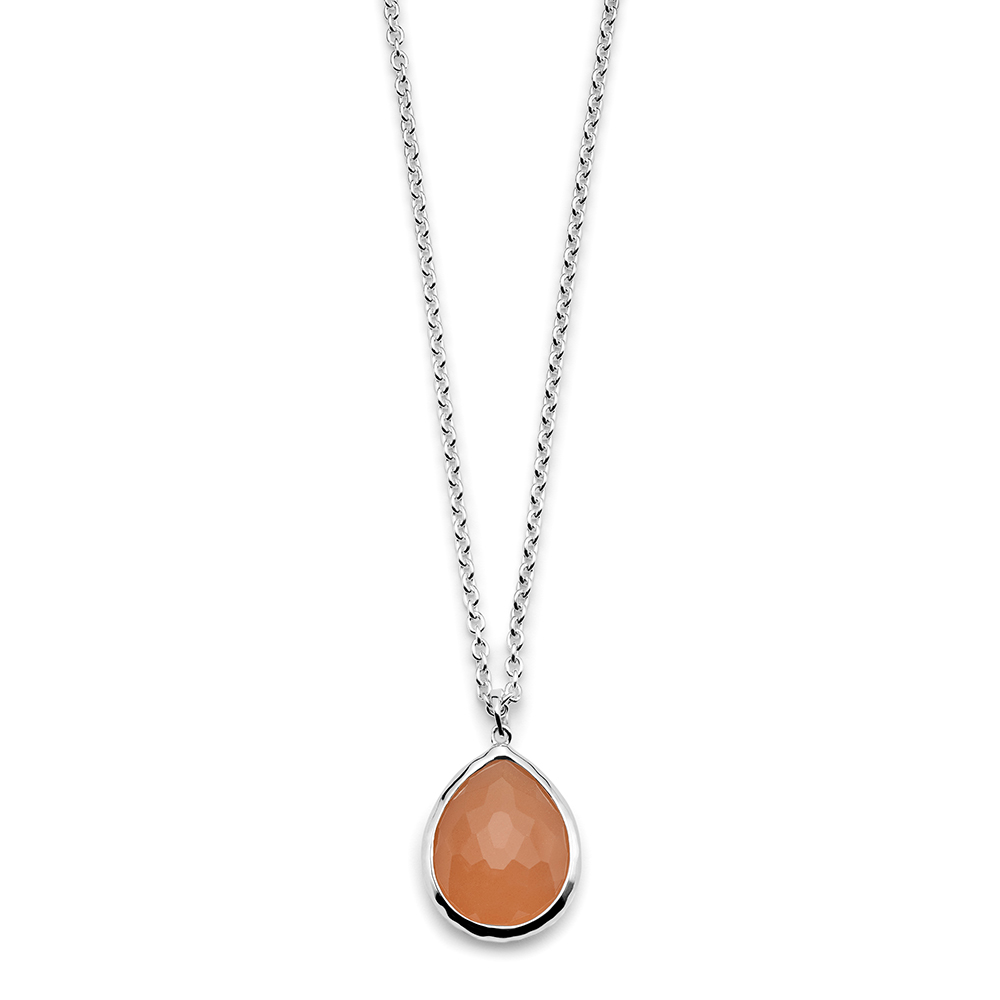 IPPOLITA Rock Candy Teardrop Pendant Necklace in Peach Moonstone