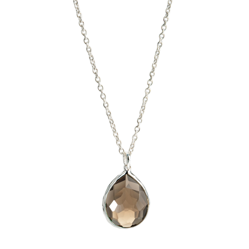 IPPOLITA Rock Candy Teardrop Pendant Necklace in Smoky Quartz