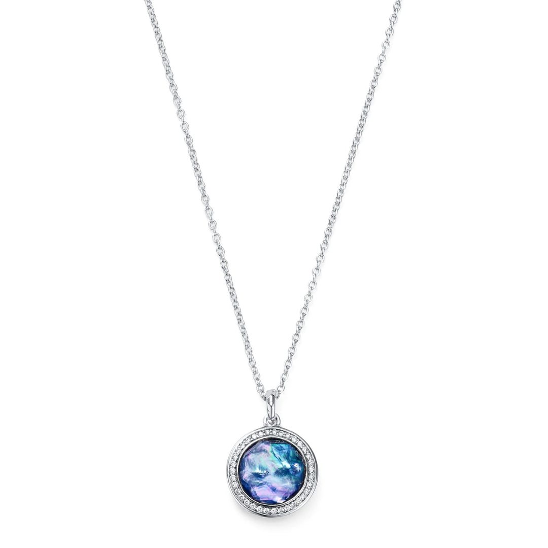 IPPOLITA Lollipop Clear Quartz, Mother-of-Pearl, and Lapis Mini Pendant Necklace in Sterling Silver