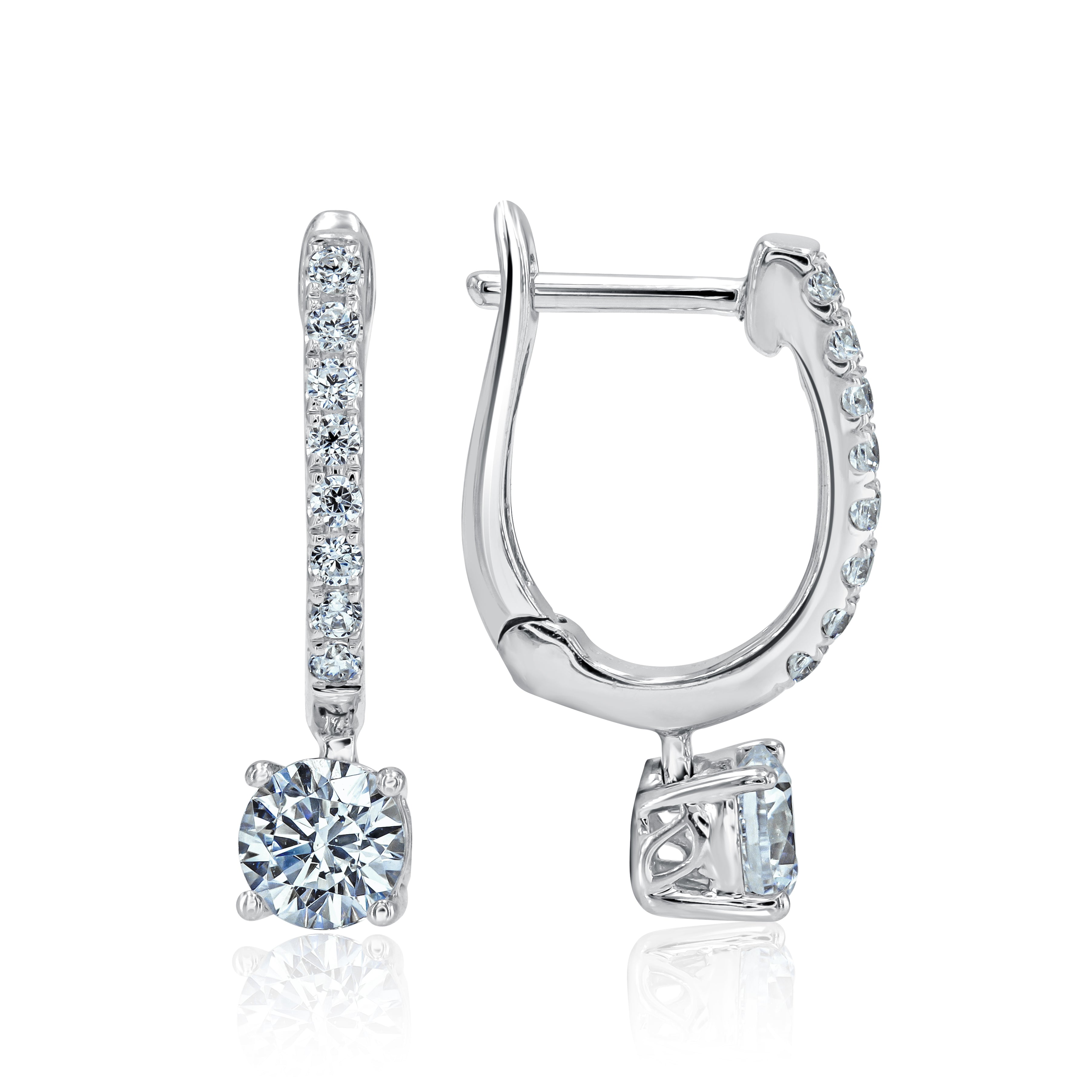 Fire & Ice 'Sun Drop' Hoop Dangle Diamond Earrings