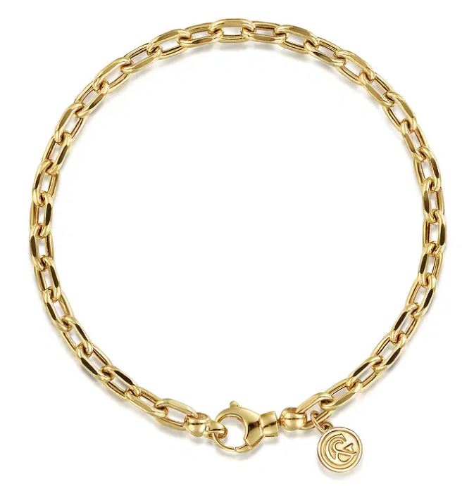 Gabriel & Co. Hollow Oval Link Chain Bracelet