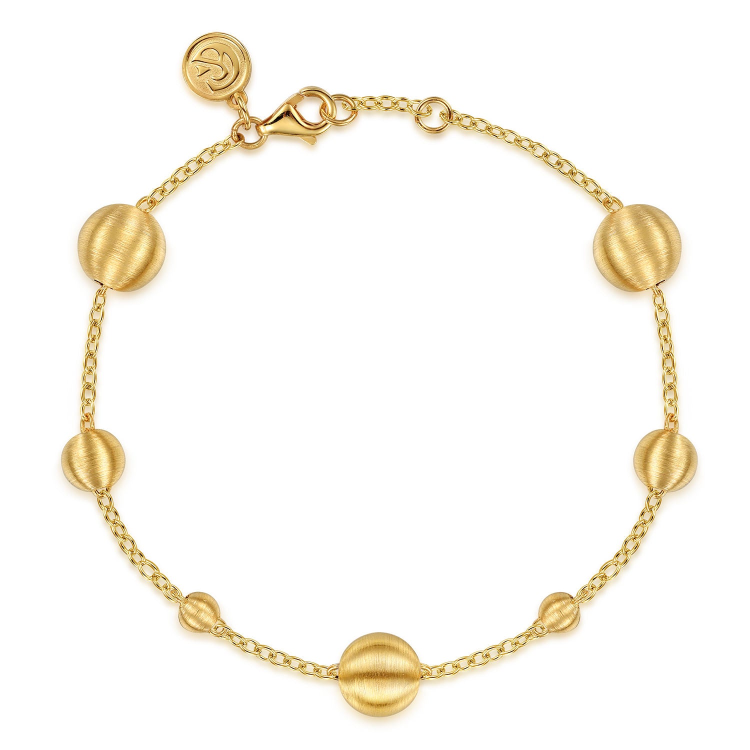 Gabriel & Co. Plain Gold Bujukan Ball Station Bracelet