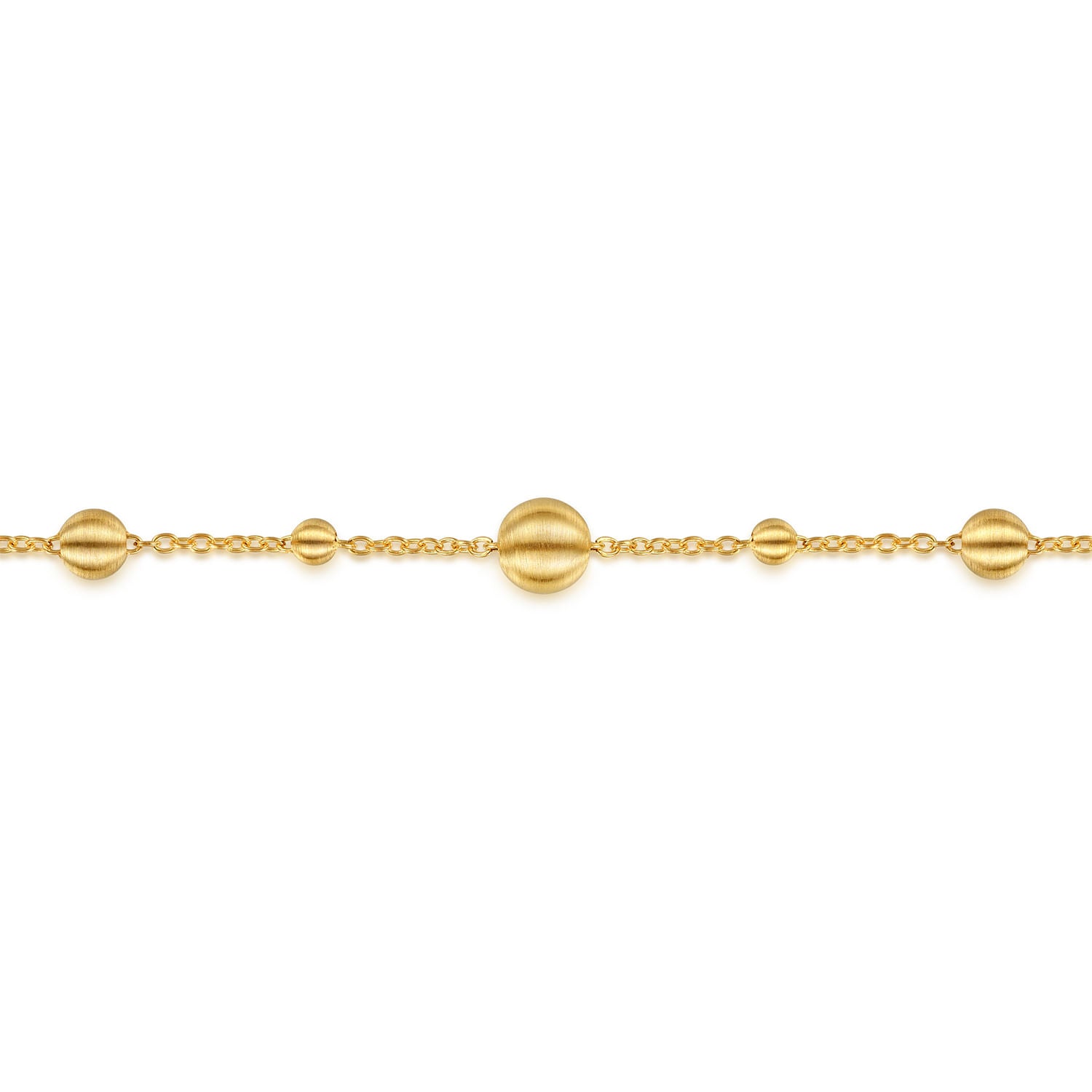 Gabriel & Co. Plain Gold Bujukan Ball Station Bracelet