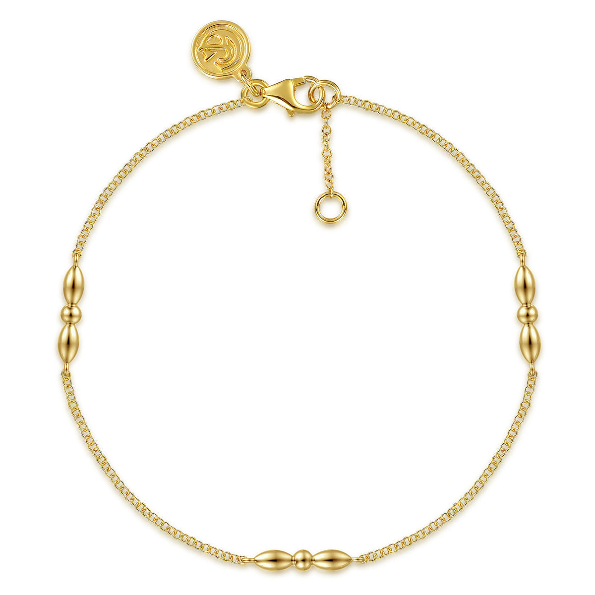 Gabriel & Co. Bujukan Ball Puffy Marquise Station Bracelet