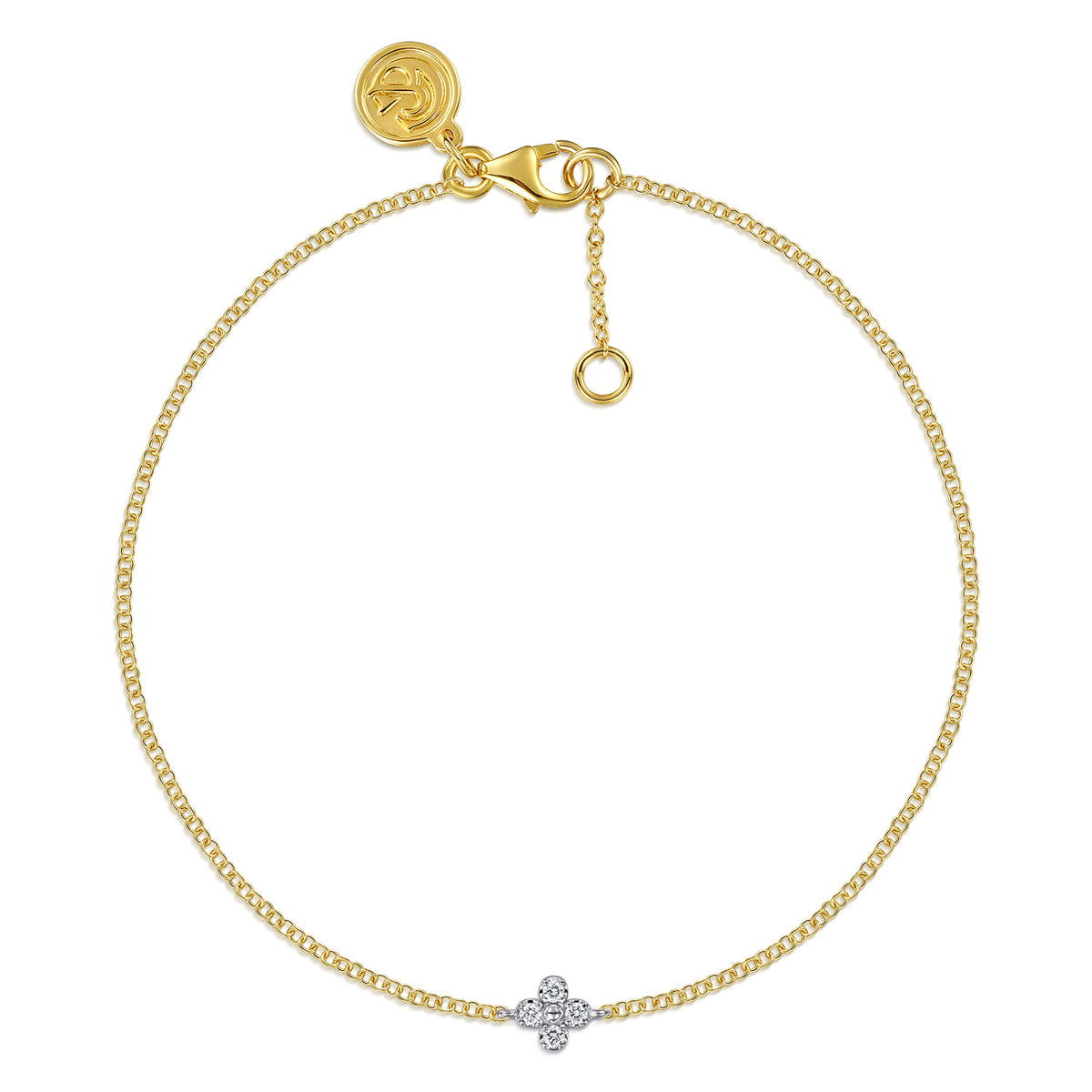Gabriel & Co. Diamond Clover Bracelet