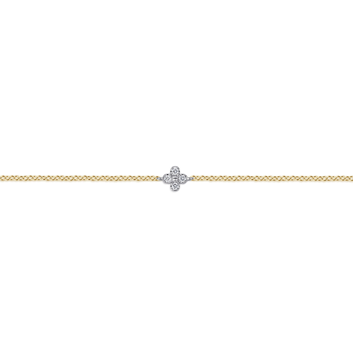 Gabriel & Co. Diamond Clover Bracelet