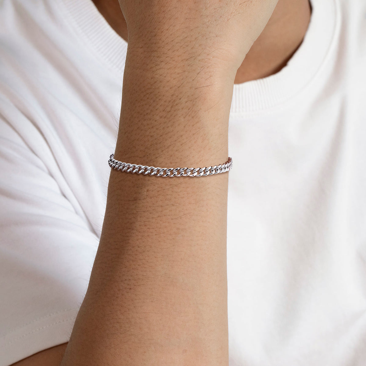 Gabriel & Co. 6mm Men's Solid Cuban Chain Bracelet