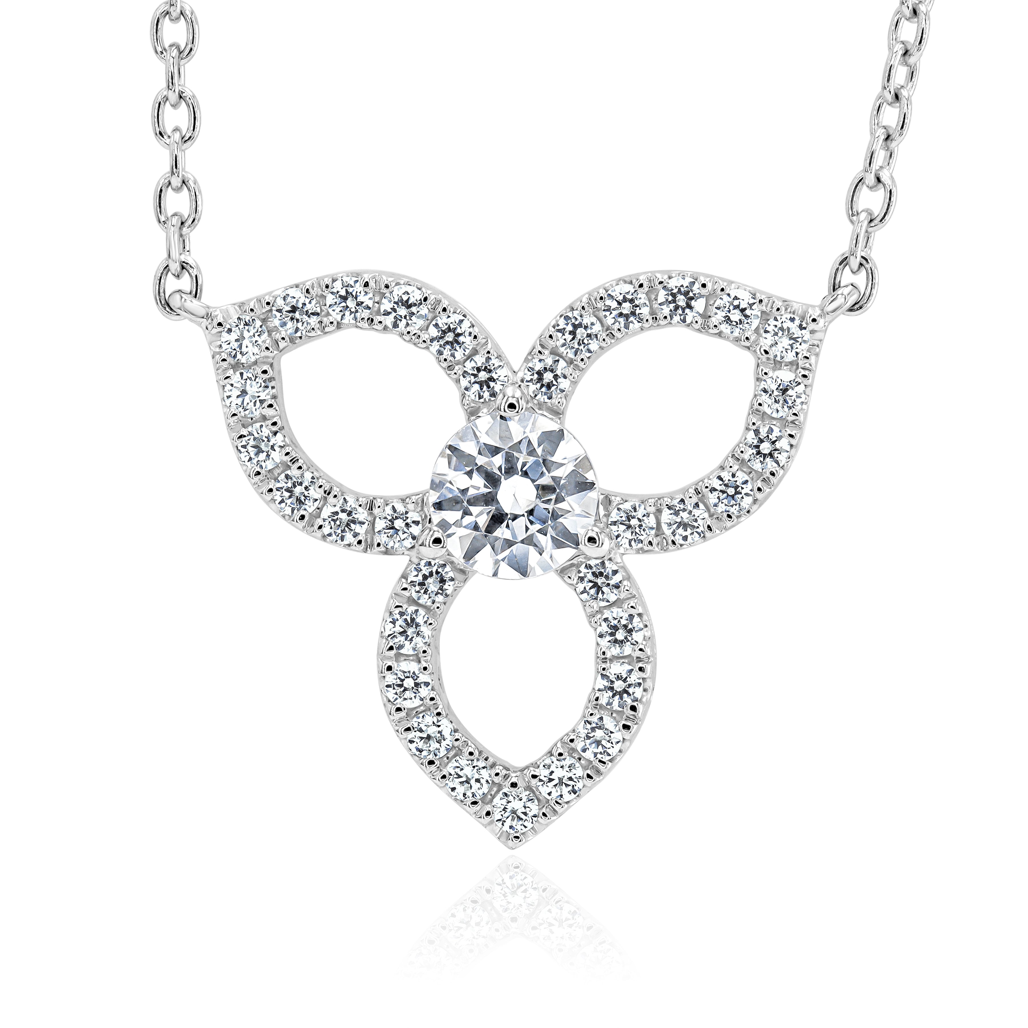 Fire & Ice 'Triur' Petal Diamond Pendant