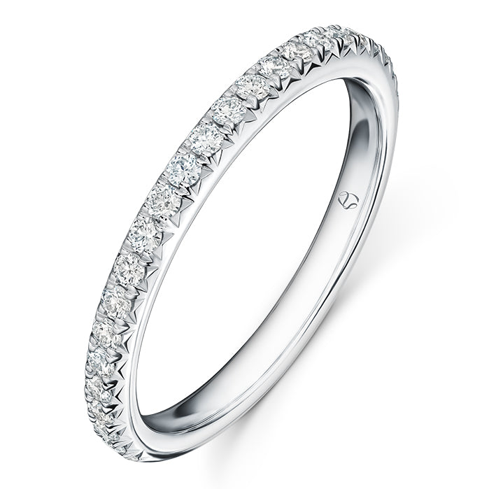 Hearts On Fire Vela French Cut Pavé Diamond Band