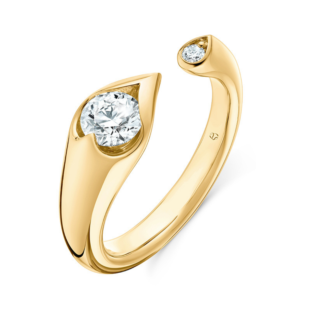 Hearts On Fire LU Open Droplet Diamond Ring