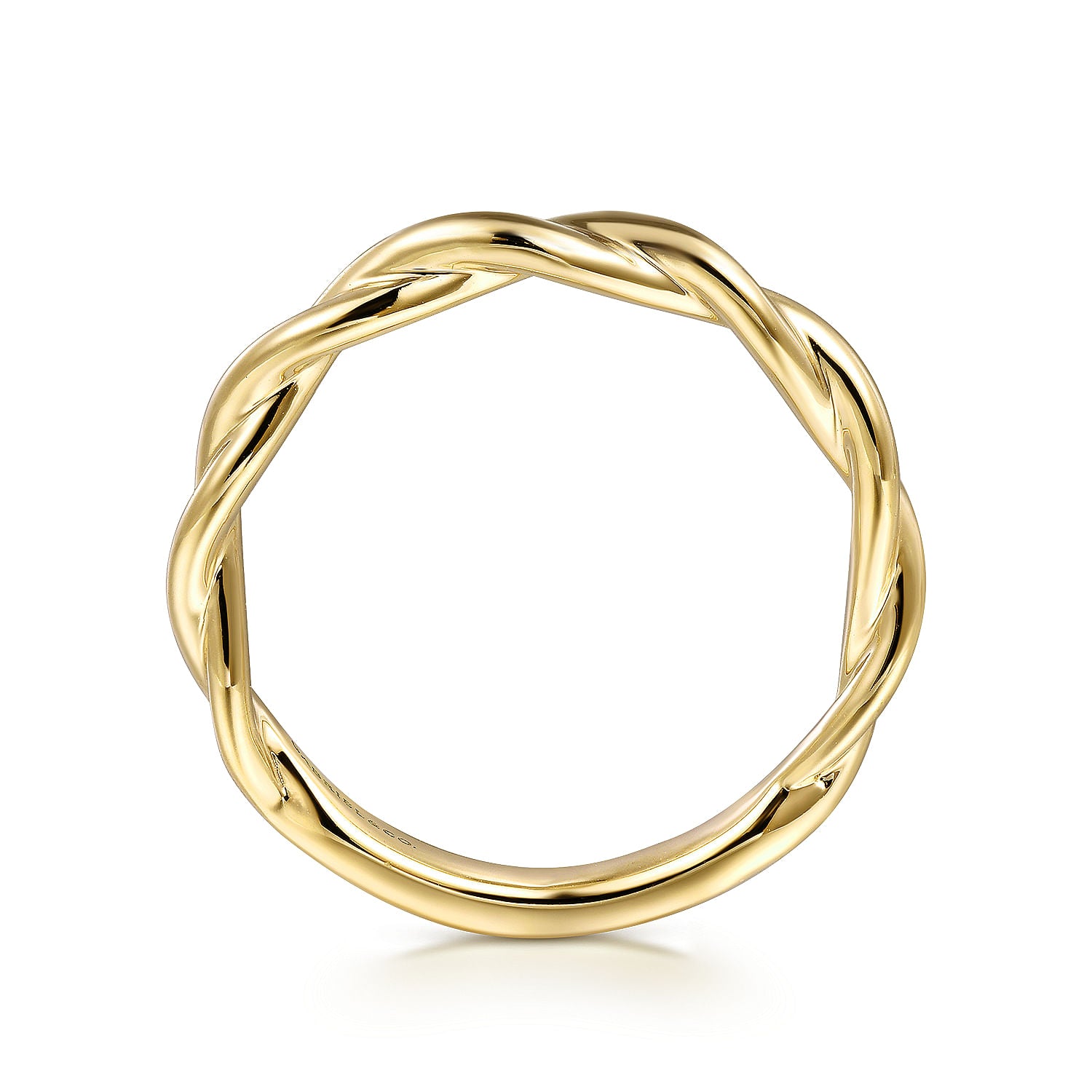 Gabriel & Co. Twist Gold Wedding Band