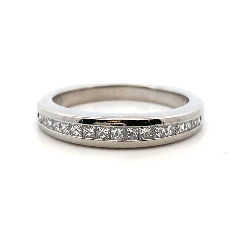 Channel-Set Princess-Cut Diamond Band
